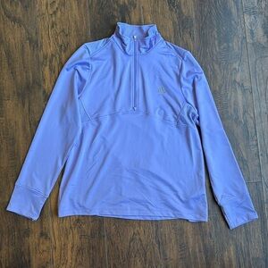 Adidas XL Light purple Long Sleeve Quarter Zip Fitted Athletic Jacket (G7)